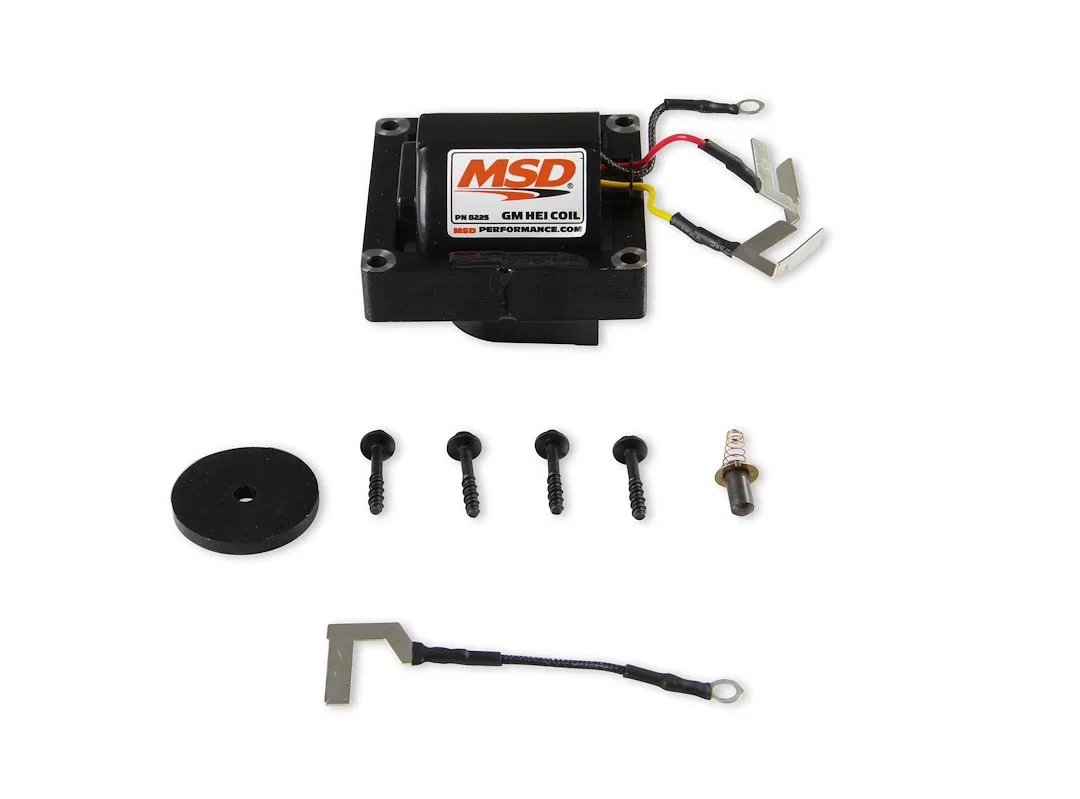 8225 – MSD CO. Ignition Coil, HEI 42000 Volts 0.31 Ohms Primary Resistance/9.2K Ohms Secondary Resistance/70:1 Turns ...